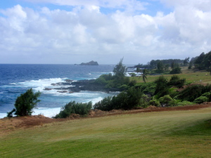 View from the sea cottages at the Travasa Resort in Hana, Maui.