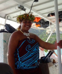 Local Tahitian woman.  These people seem fairly stress free.