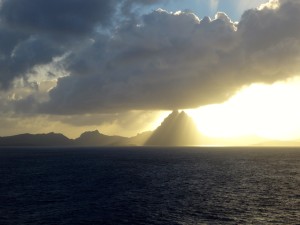 Bora Bora at sunrise.