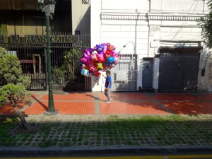 Street balloons for sale.