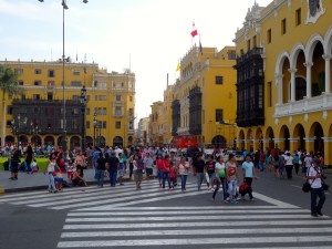 Typical street scene in Lima.