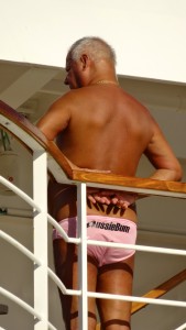 Another shipmate. This guy is from Austrialia. As evidenced by his speedo.